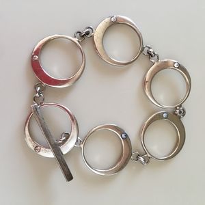 Silver CZ Circle Bracelet